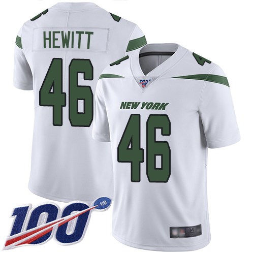 New York Jets Limited White Youth Neville Hewitt Road Jersey NFL Football #46 100th Season Vapor Untouchable->->Youth Jersey